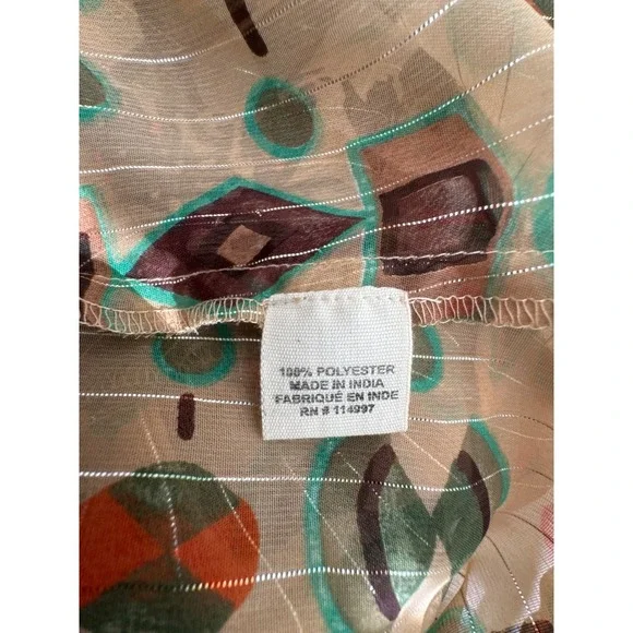 Anthropologie Mahila Sheer V-Neck Kaftan Dress Womens Boho Spring Summer Cruise - Picture 7 of 9